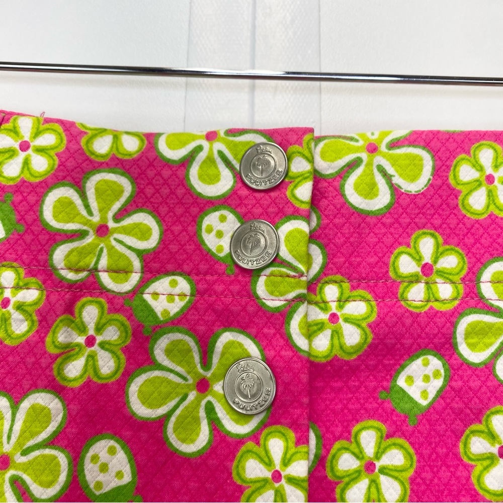 Lilly Pulitzer Rare Pink Green Dune Buggy Mini Skirt Size 4 Barbiecore Stretch - Picture 6 of 8